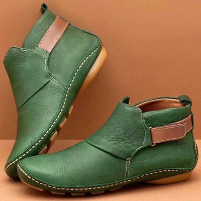 Elinor - Wide and Comfortable Ankle Boots for Women without Laces