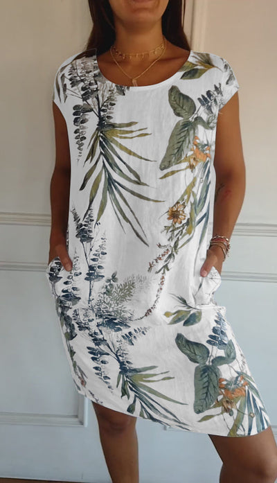 Annelin - Comfortable Dress with Round Neck