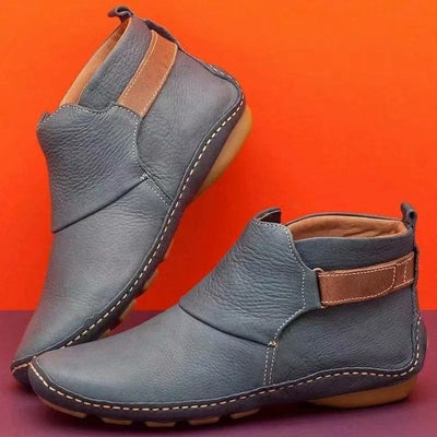 Elinor - Wide and Comfortable Ankle Boots for Women without Laces