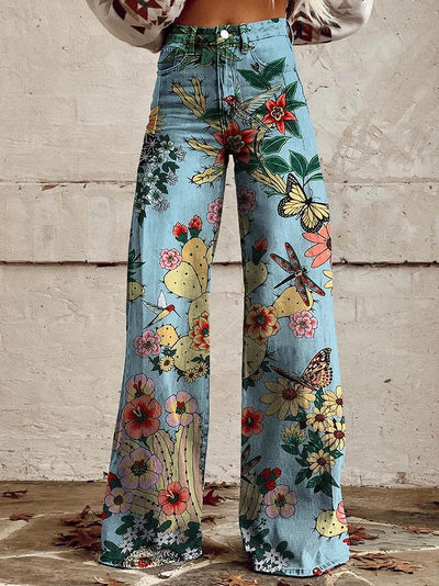 Karina - Hacienda Cactus Print Pants