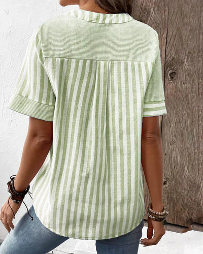 Freya - Elegant Striped Blouse