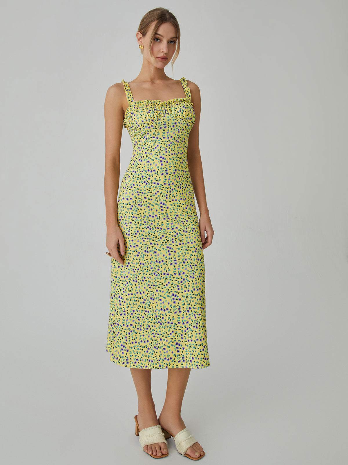 Avalon - Floral Elegance Midi Dress