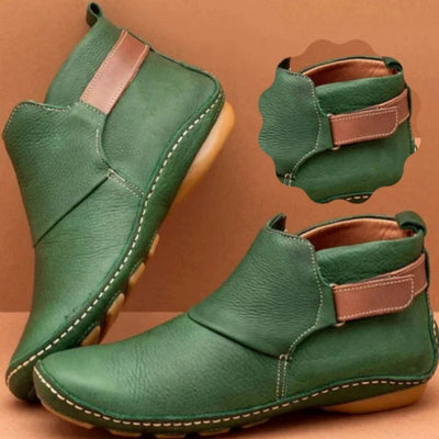 Elinor - Wide and Comfortable Ankle Boots for Women without Laces