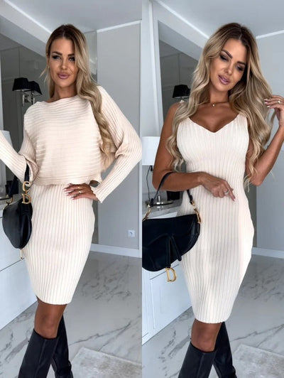 Lene - Sleeveless Dress with Free Sweater