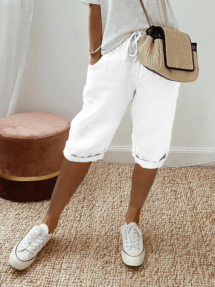 Indi - Cotton-Linen Women's Pants