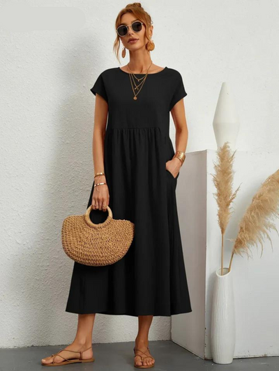 Hayley - Elegant Dress Made of Cotton and Linen