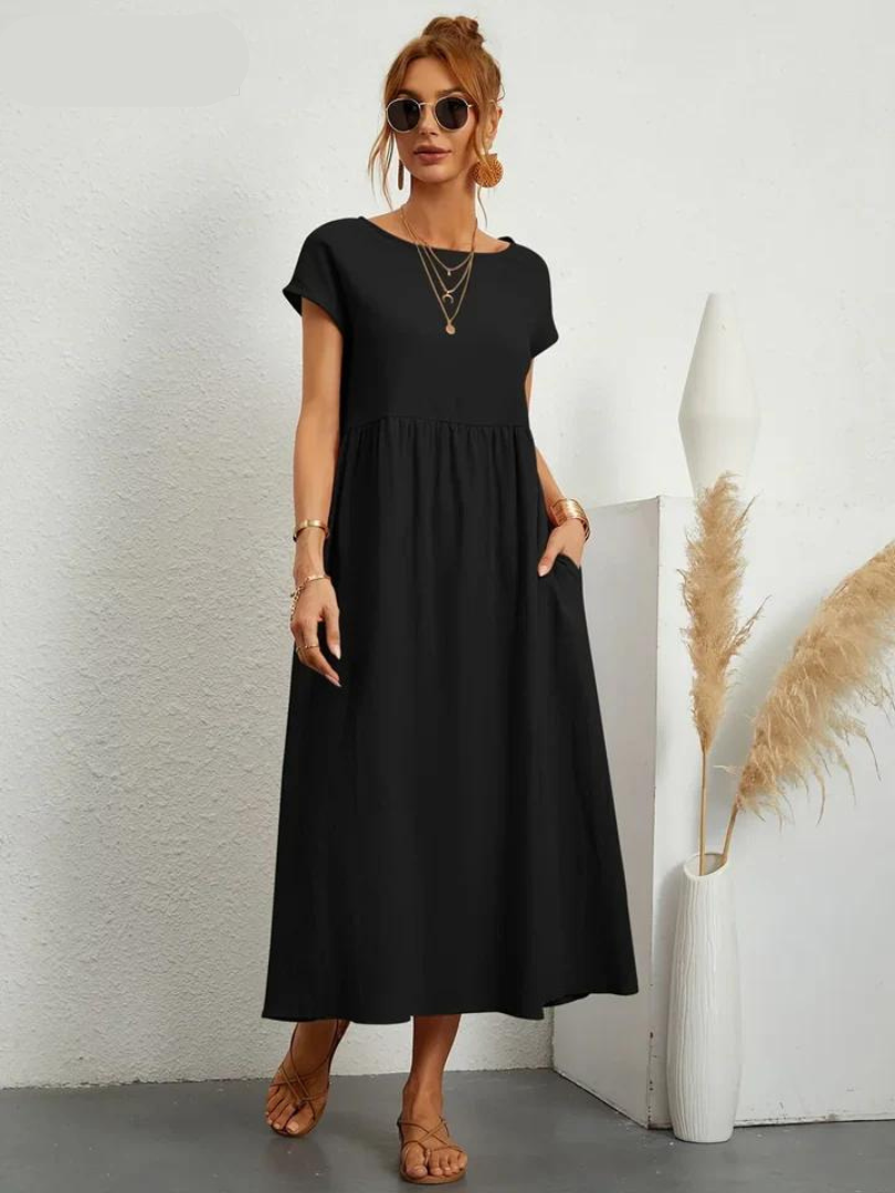 Hayley - Elegant Dress Made of Cotton and Linen