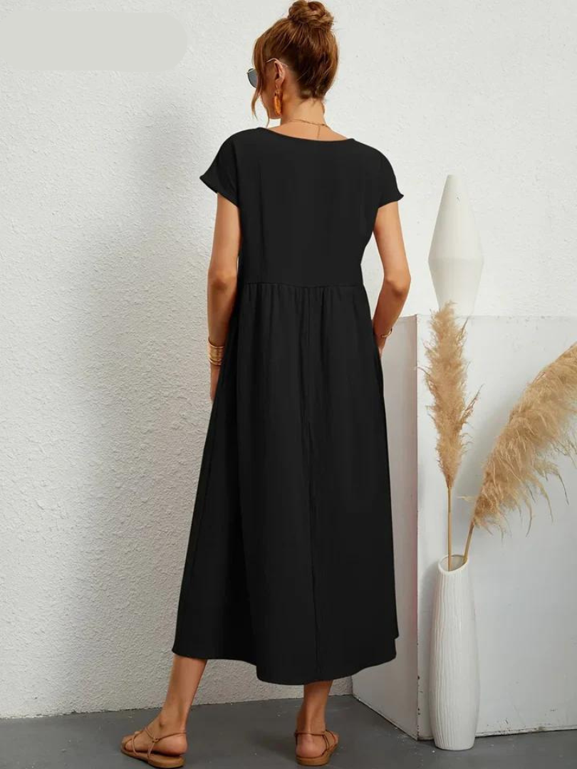 Hayley - Elegant Dress Made of Cotton and Linen