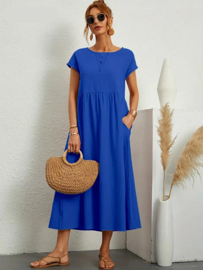 Hayley - Elegant Dress Made of Cotton and Linen