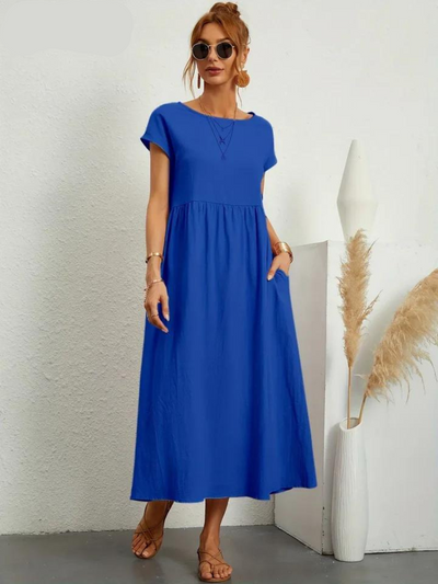 Hayley - Elegant Dress Made of Cotton and Linen