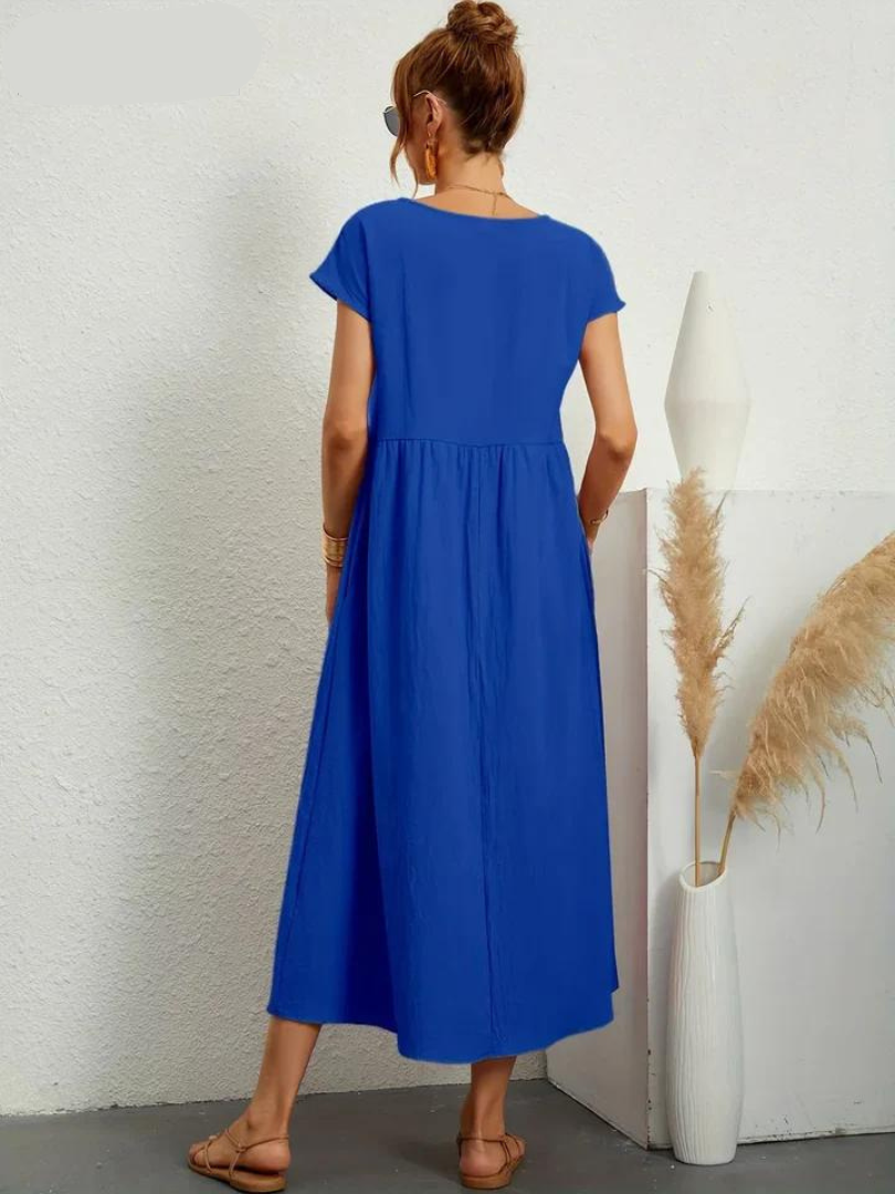 Hayley - Elegant Dress Made of Cotton and Linen