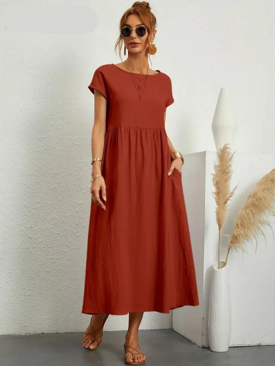 Hayley - Elegant Dress Made of Cotton and Linen