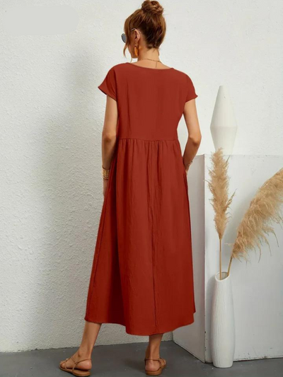 Hayley - Elegant Dress Made of Cotton and Linen