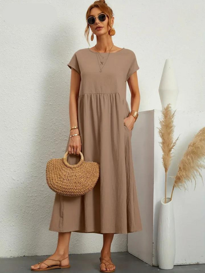 Hayley - Elegant Dress Made of Cotton and Linen