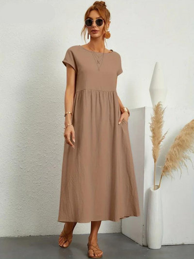 Hayley - Elegant Dress Made of Cotton and Linen