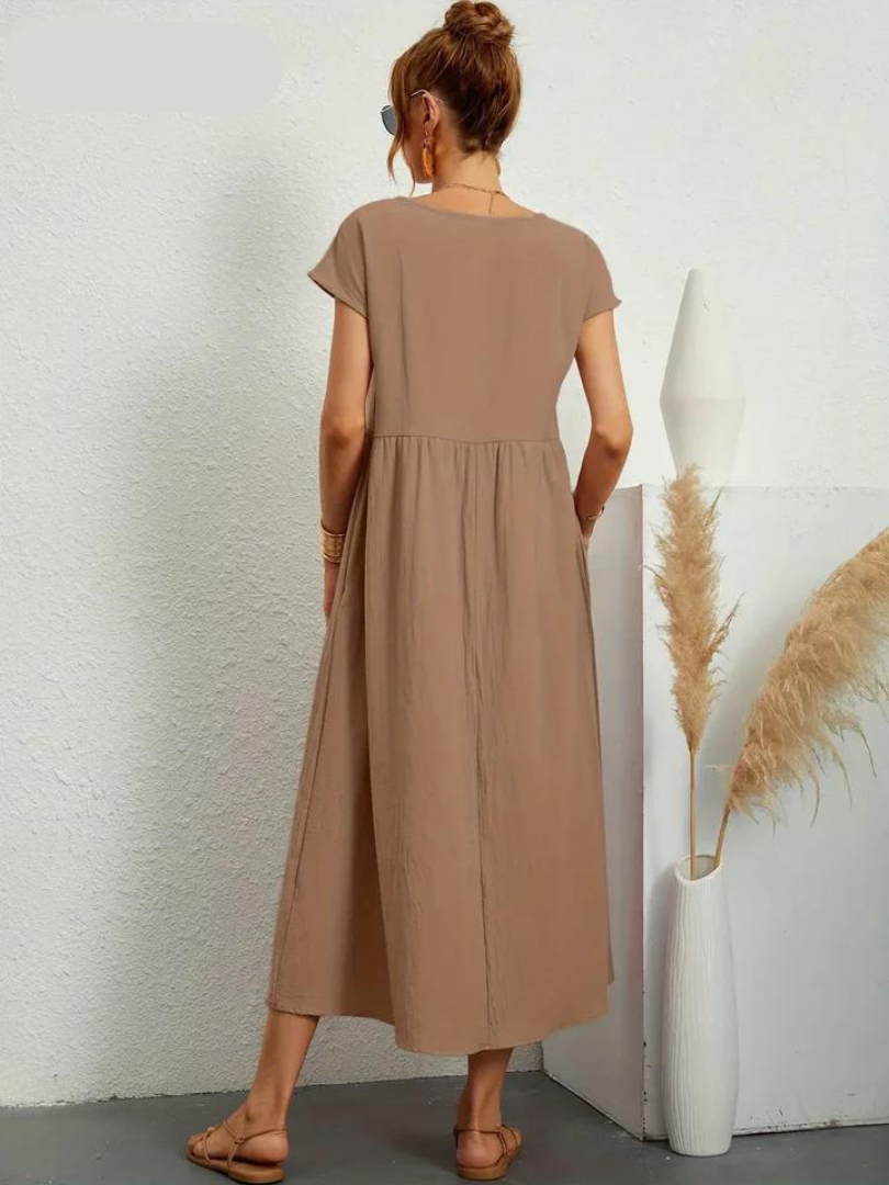 Hayley - Elegant Dress Made of Cotton and Linen