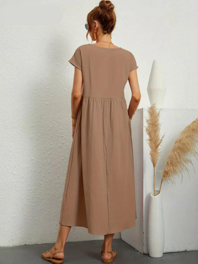 Hayley - Elegant Dress Made of Cotton and Linen