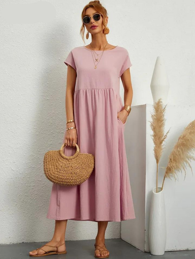 Hayley - Elegant Dress Made of Cotton and Linen