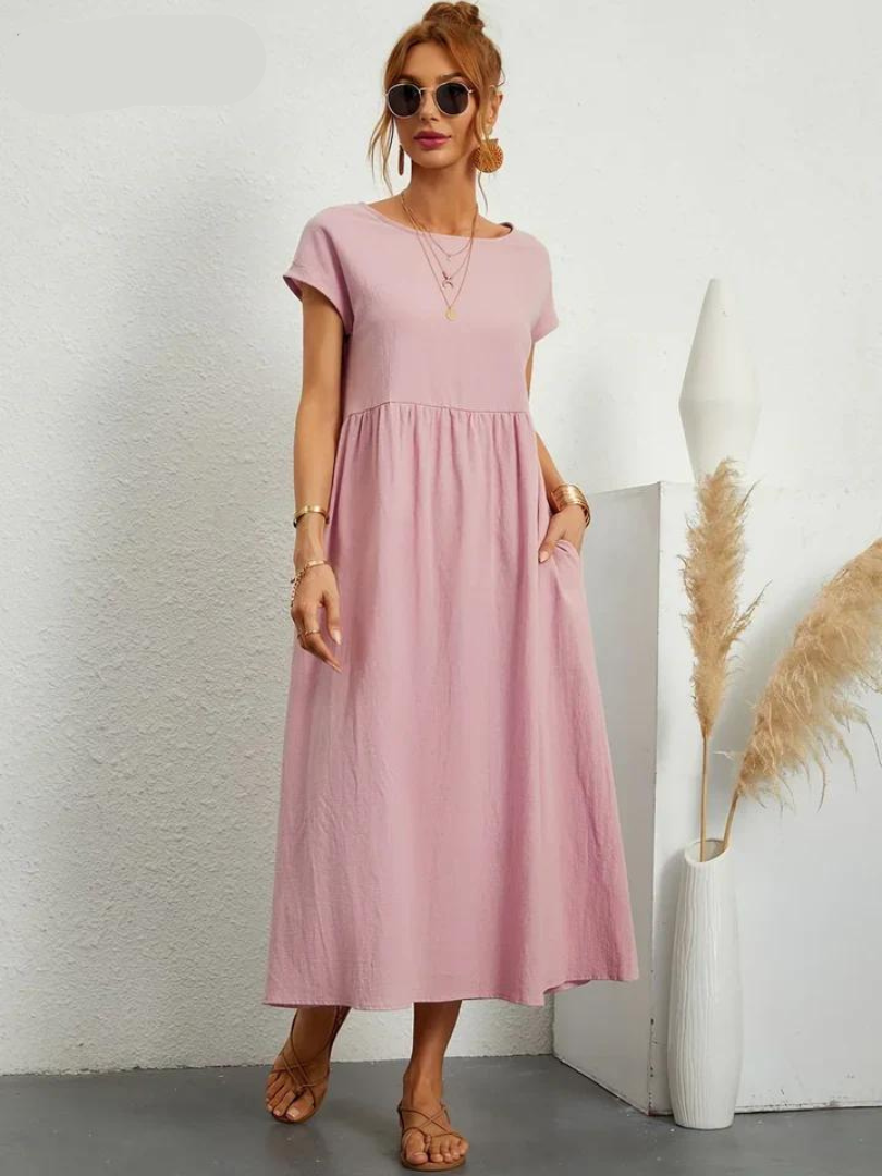 Hayley - Elegant Dress Made of Cotton and Linen
