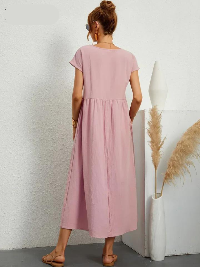 Hayley - Elegant Dress Made of Cotton and Linen