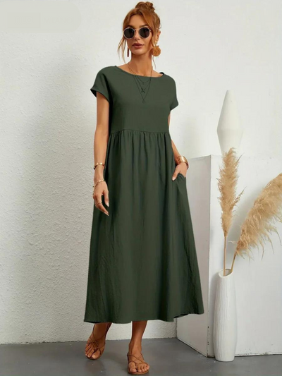 Hayley - Elegant Dress Made of Cotton and Linen