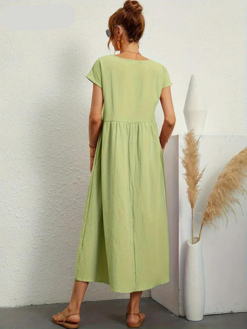 Hayley - Elegant Dress Made of Cotton and Linen