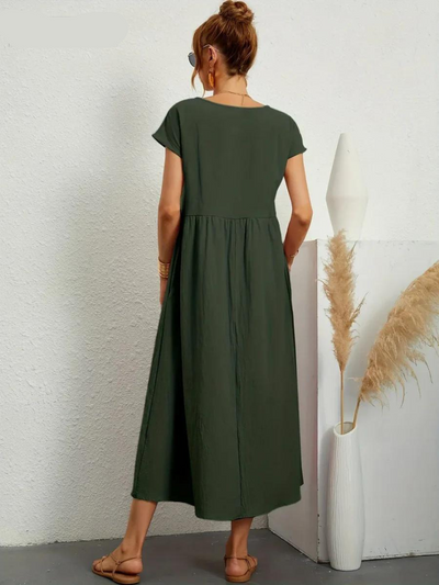 Hayley - Elegant Dress Made of Cotton and Linen