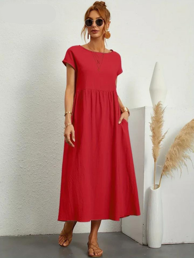 Hayley - Elegant Dress Made of Cotton and Linen