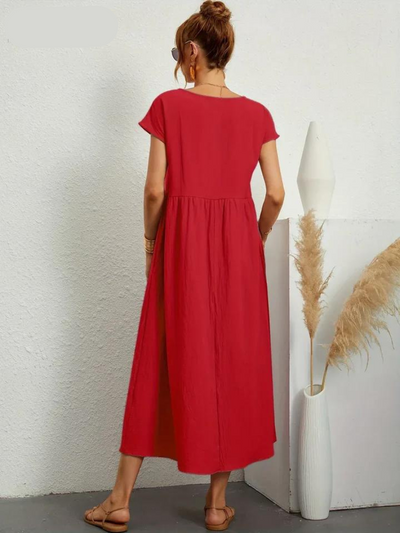 Hayley - Elegant Dress Made of Cotton and Linen