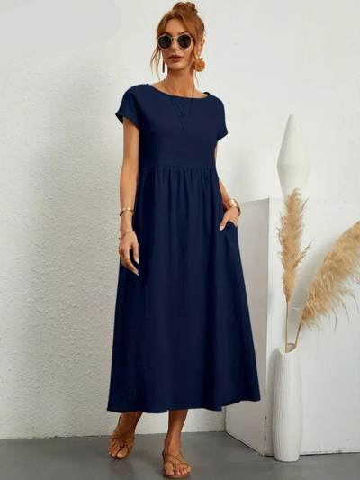 Hayley - Elegant Dress Made of Cotton and Linen