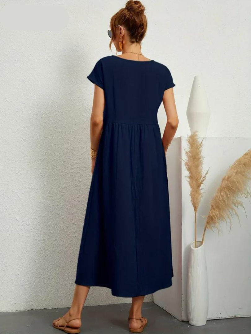 Hayley - Elegant Dress Made of Cotton and Linen
