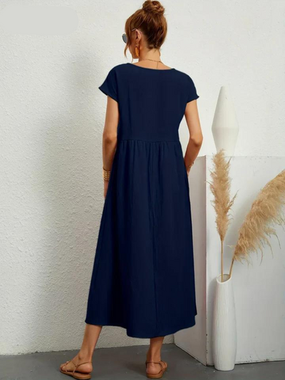 Hayley - Elegant Dress Made of Cotton and Linen