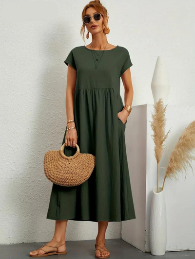 Hayley - Elegant Dress Made of Cotton and Linen