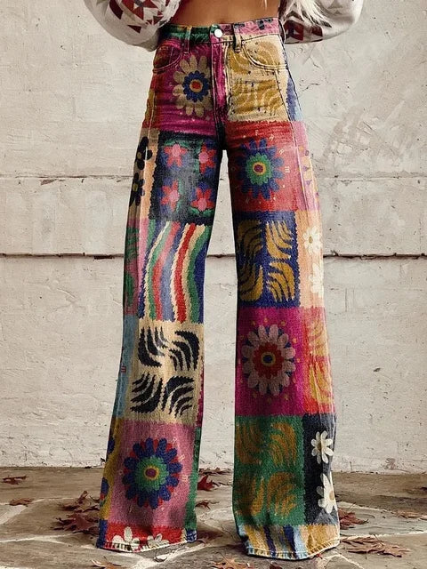 Grace - Loose Fit High-Waisted Flared Pants