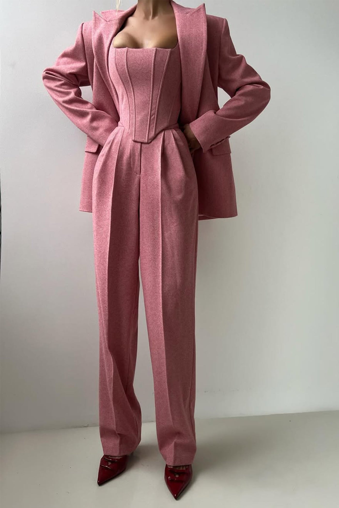 Dolce - Three-Piece Set with Double-Breasted Blazer
