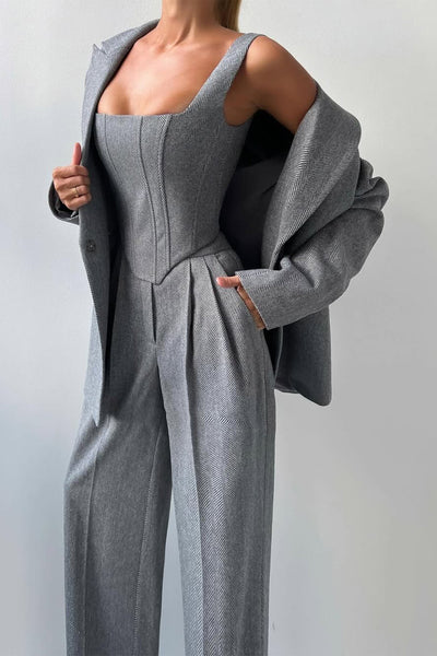 Dolce - Three-Piece Set with Double-Breasted Blazer