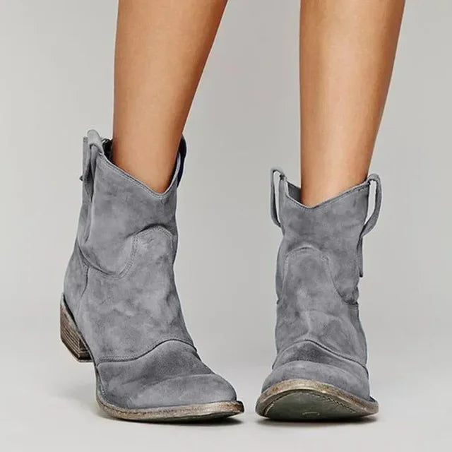 Thalia - Vintage Cowboy Ankle Boots