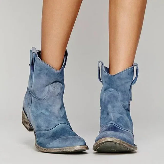 Thalia - Vintage Cowboy Ankle Boots
