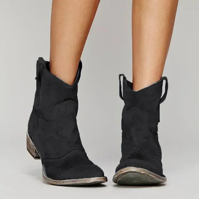 Thalia - Vintage Cowboy Ankle Boots