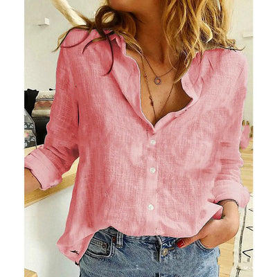 Kaia - Cotton Long Sleeve Shirt Top
