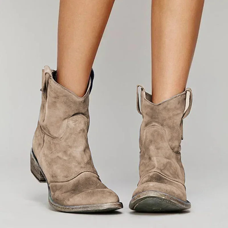 Thalia - Vintage Cowboy Ankle Boots