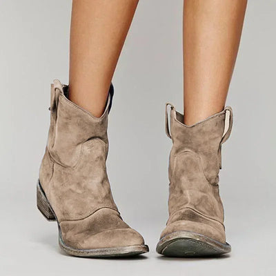 Thalia - Vintage Cowboy Ankle Boots