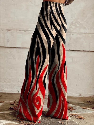 Margaret - Red & Black Flame Pants