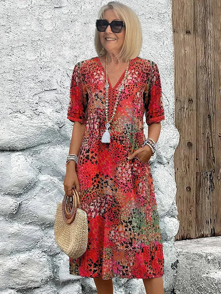 Lexie - Vibrant Mid Length Dress