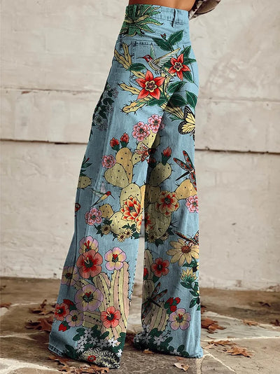Karina - Hacienda Cactus Print Pants