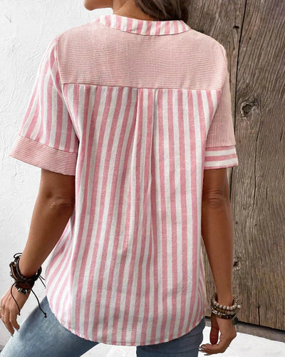 Freya - Elegant Striped Blouse