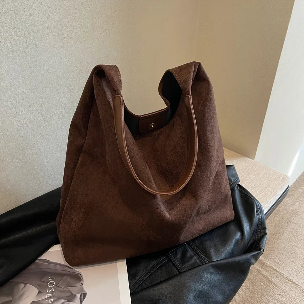 Joya - Suede Leather Tote Bag