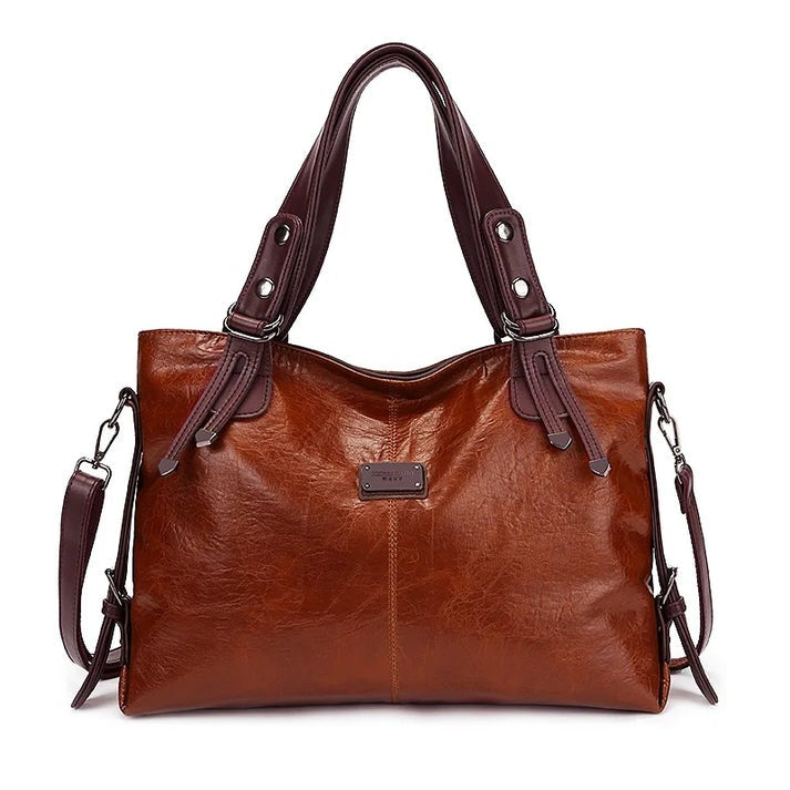 Augusta - Soft Leather Bag with Two Straps and Elegant Details