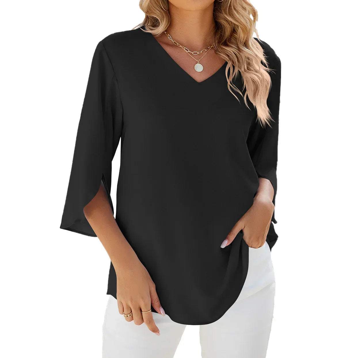 Summer - V-neck Blouse