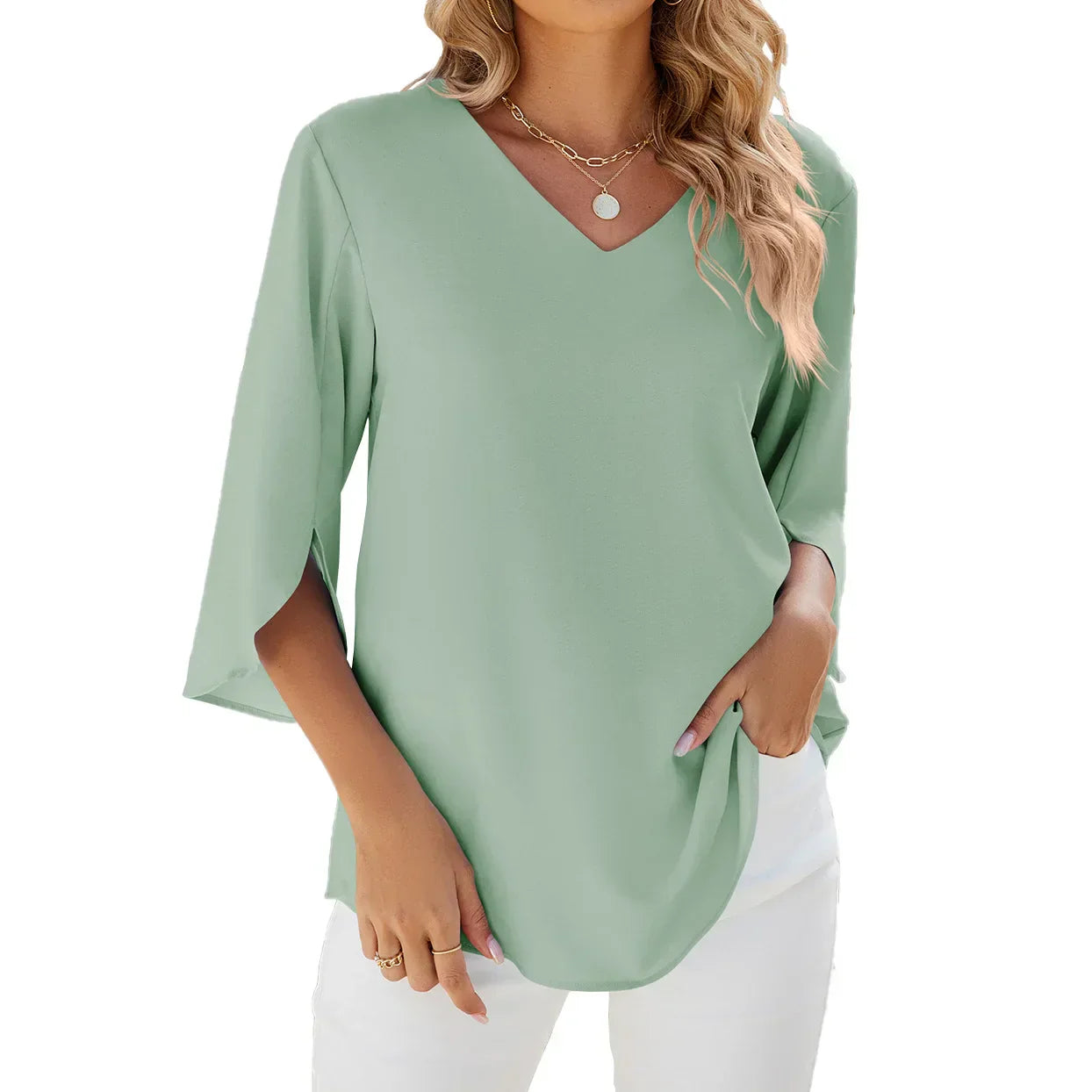 Summer - V-neck Blouse